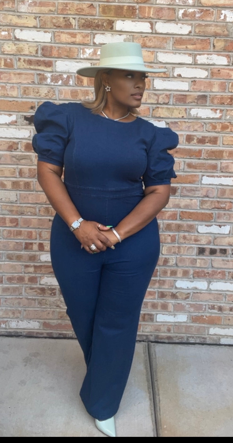 DENIM ON EM  Plus-Size Jumpsuit