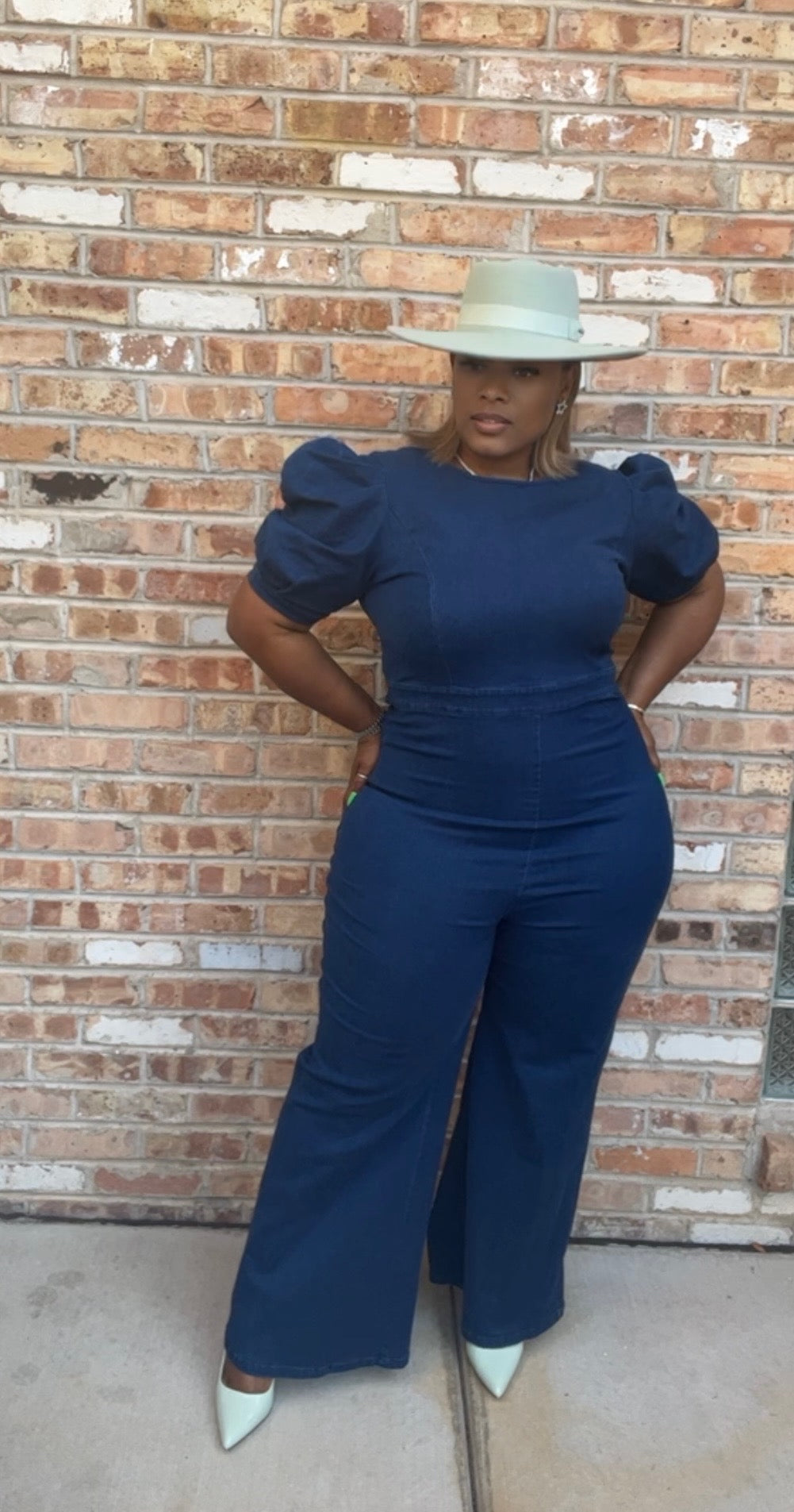 DENIM ON EM  Plus-Size Jumpsuit