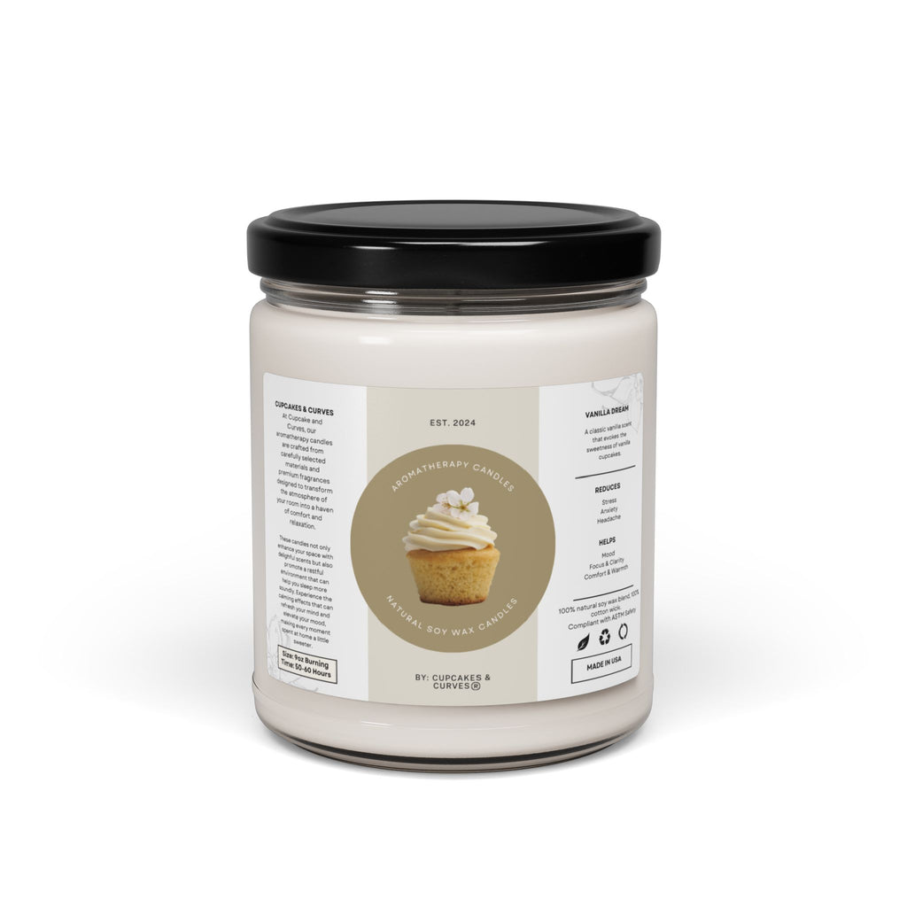 Soy Candle, Vanilla and Cinnamon Scented, 9oz