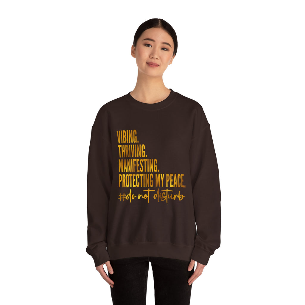 Affirmation Sweatshirt - Year 2025 Manifesting Goals Vibes Peace Destiny