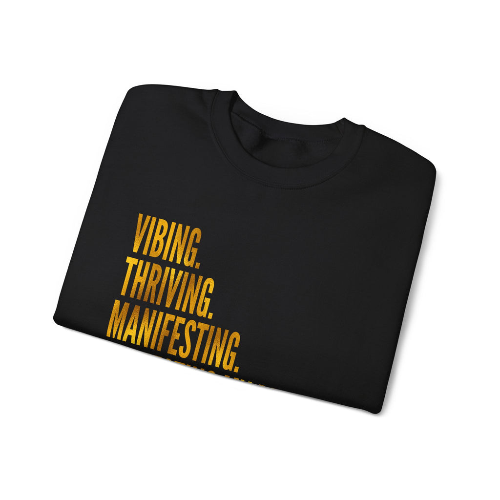 Affirmation Sweatshirt - Year 2025 Manifesting Goals Vibes Peace Destiny