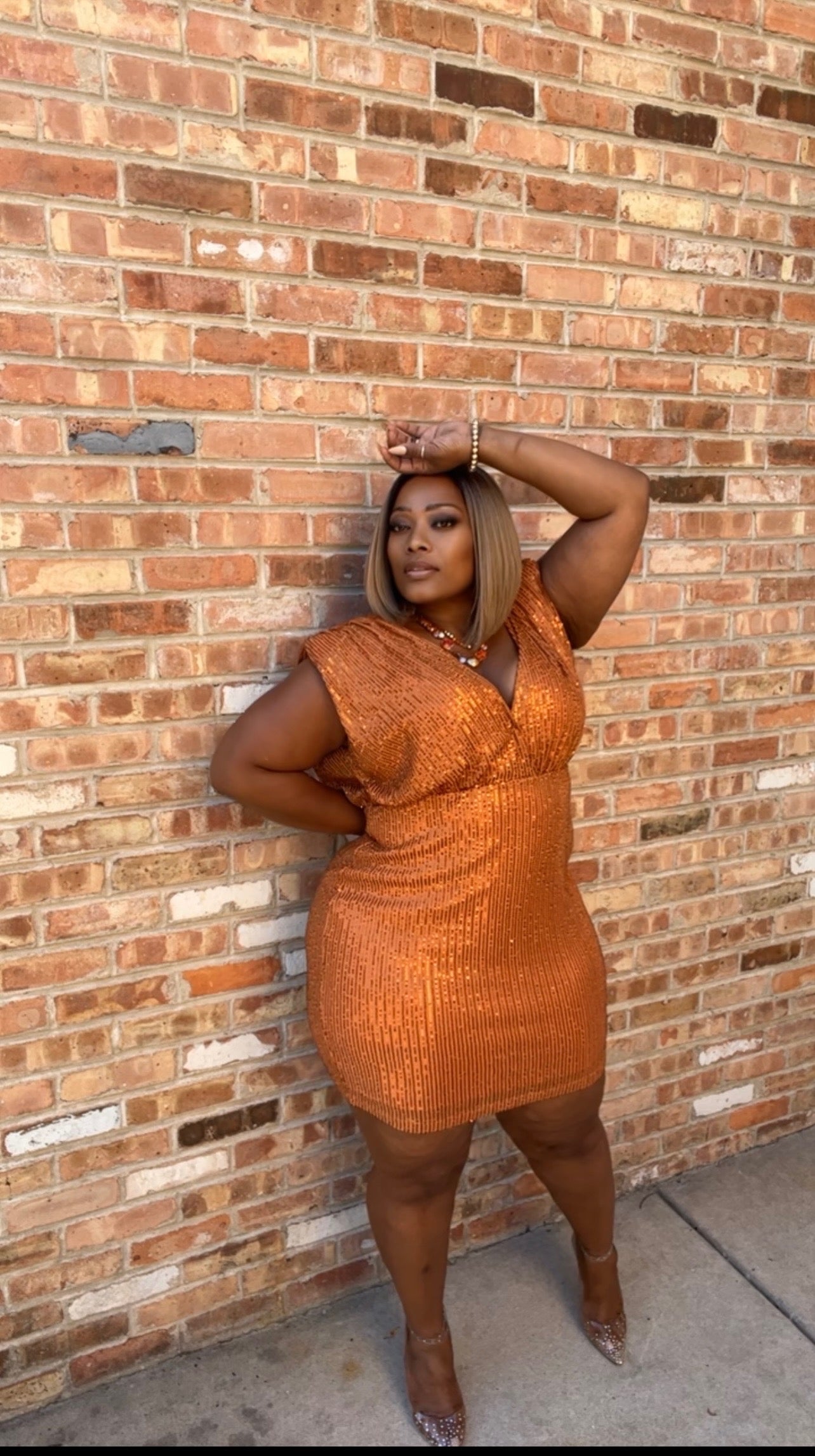 Party Girl Plus Sequin Dress