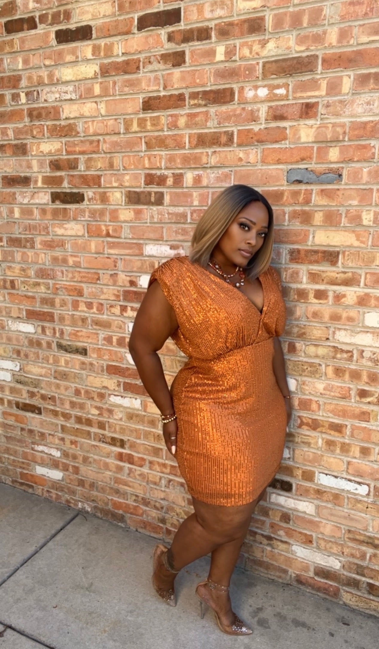 Party Girl Plus Sequin Dress