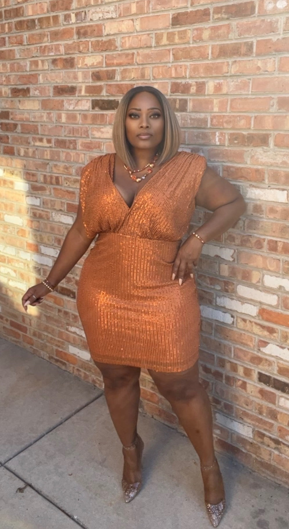 Party Girl Plus Sequin Dress