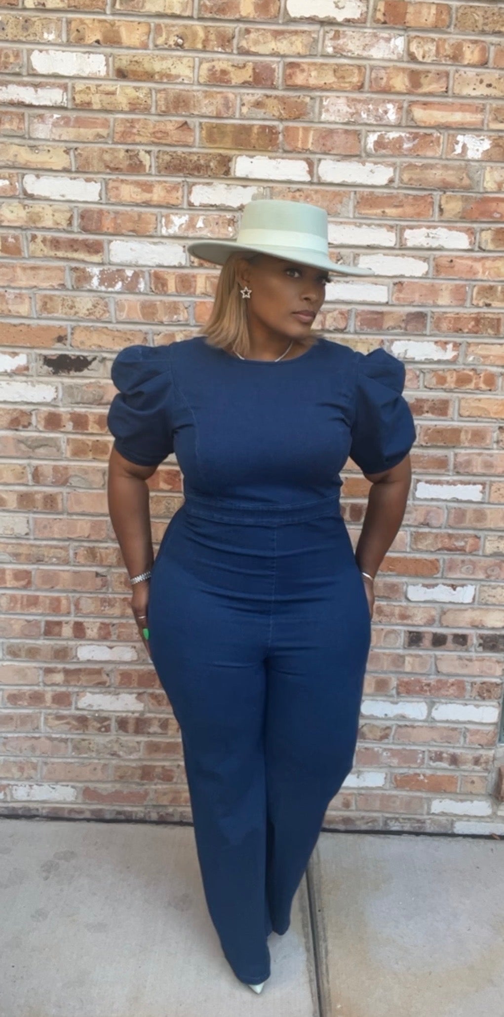DENIM ON EM  Plus-Size Jumpsuit