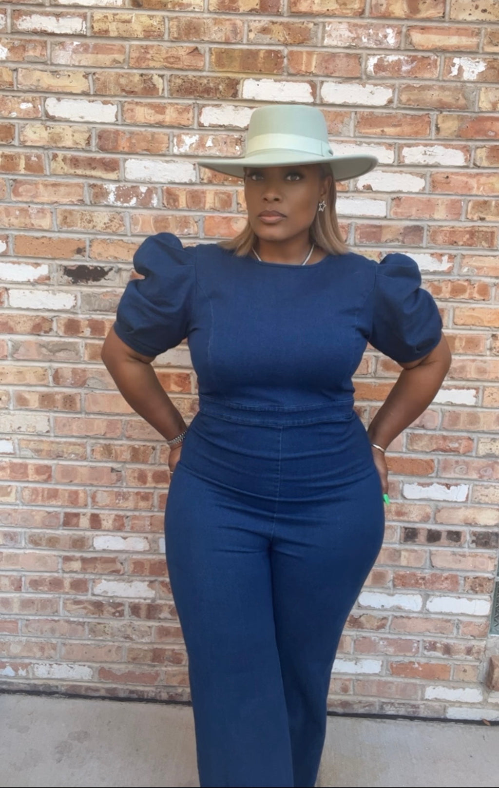 DENIM ON EM  Plus-Size Jumpsuit