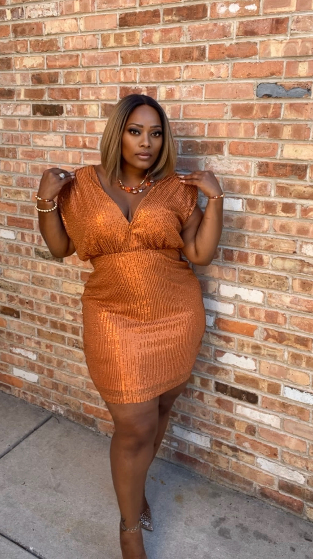 Party Girl Plus Sequin Dress
