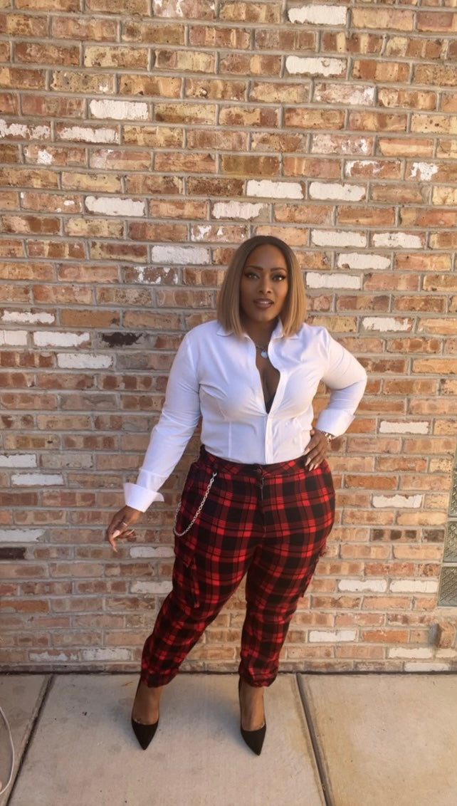 Denice Plaid Joggers