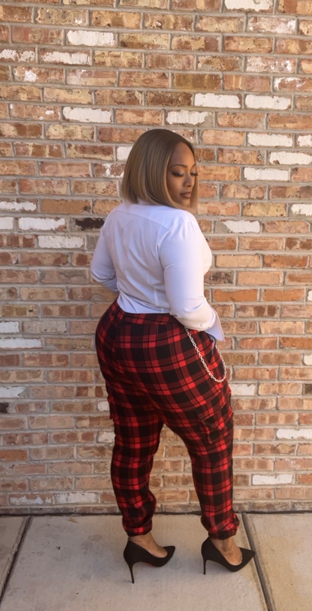 Denice Plaid Joggers