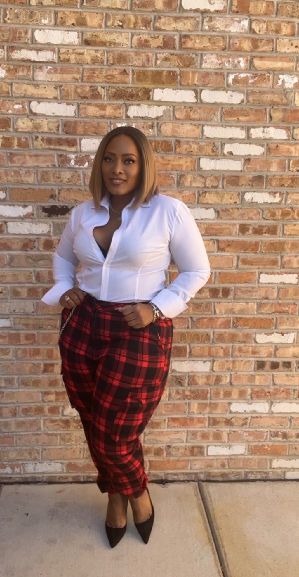 Denice Plaid Joggers