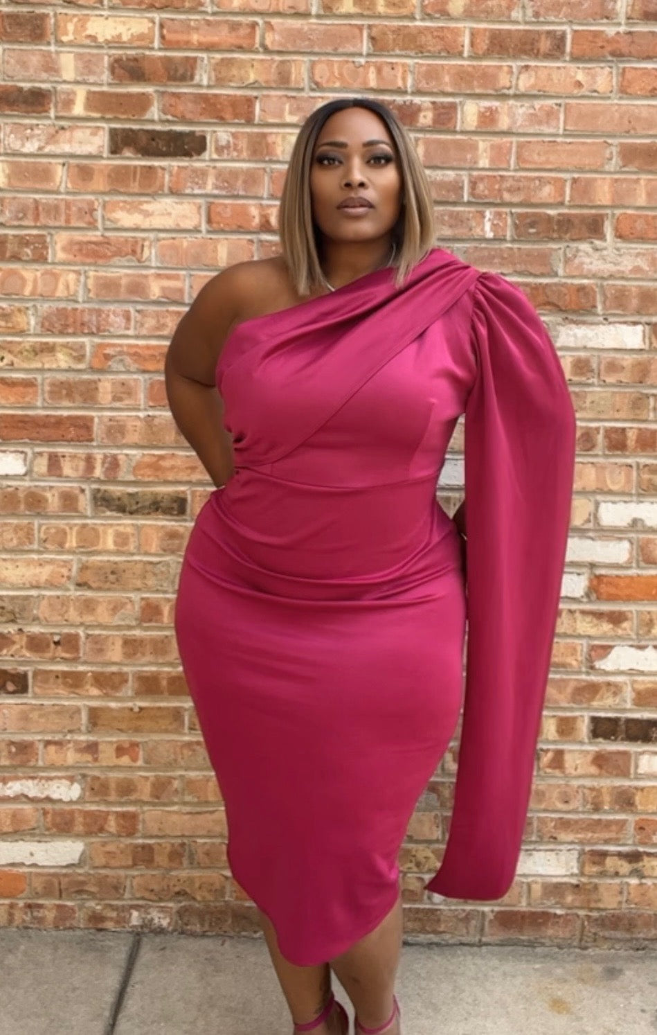 Something about her dress