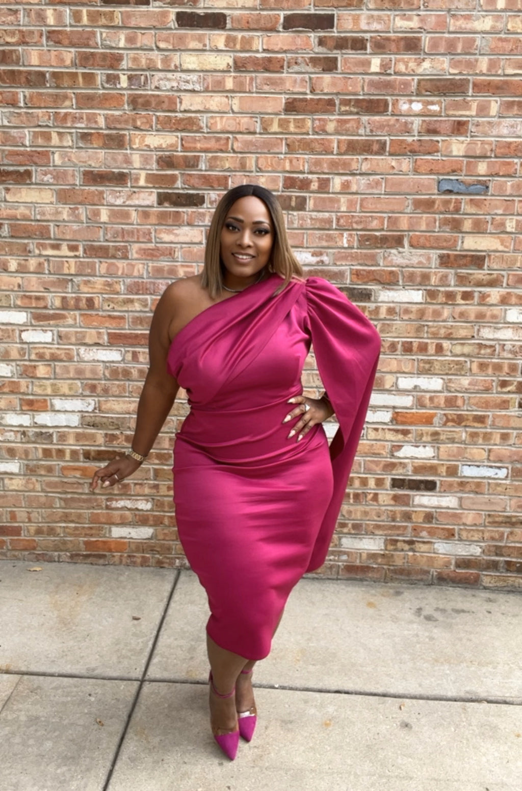 Something about her dress