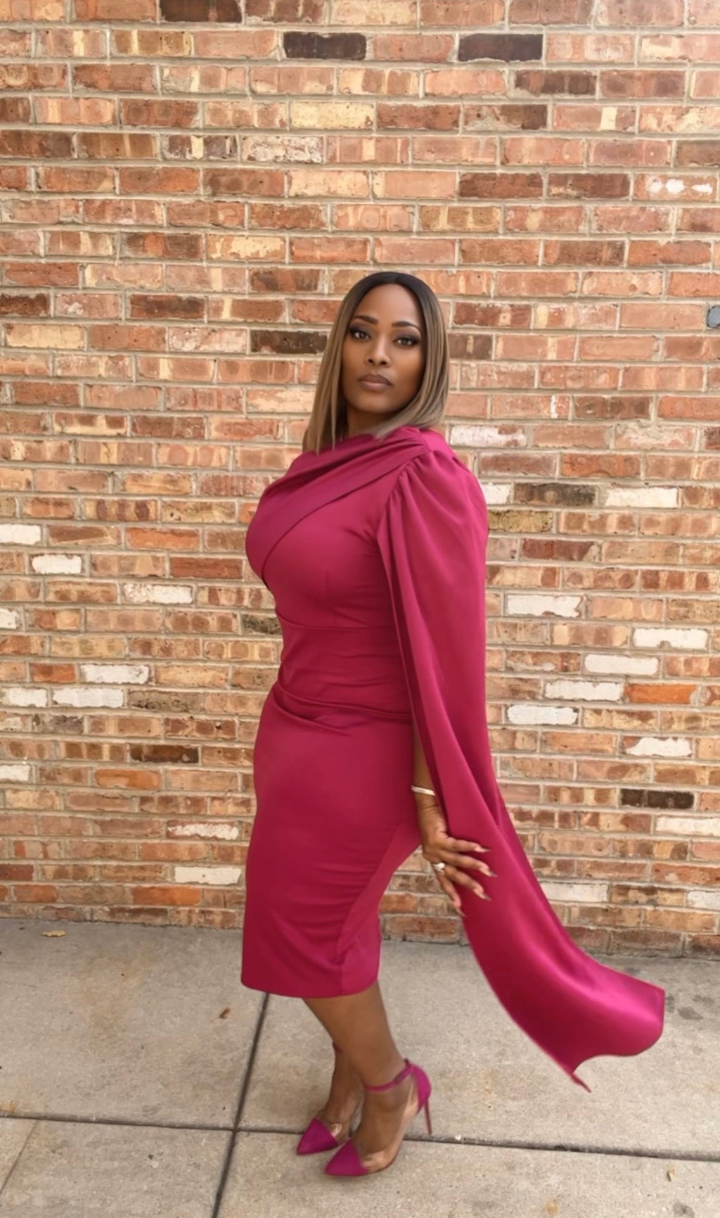 Something about her dress
