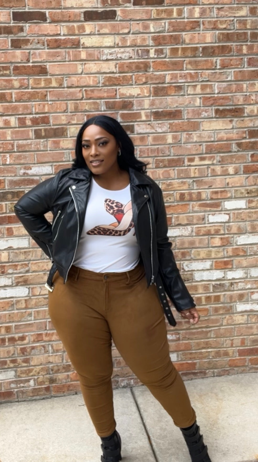 Biker Girl Plus-size Crop Jacket