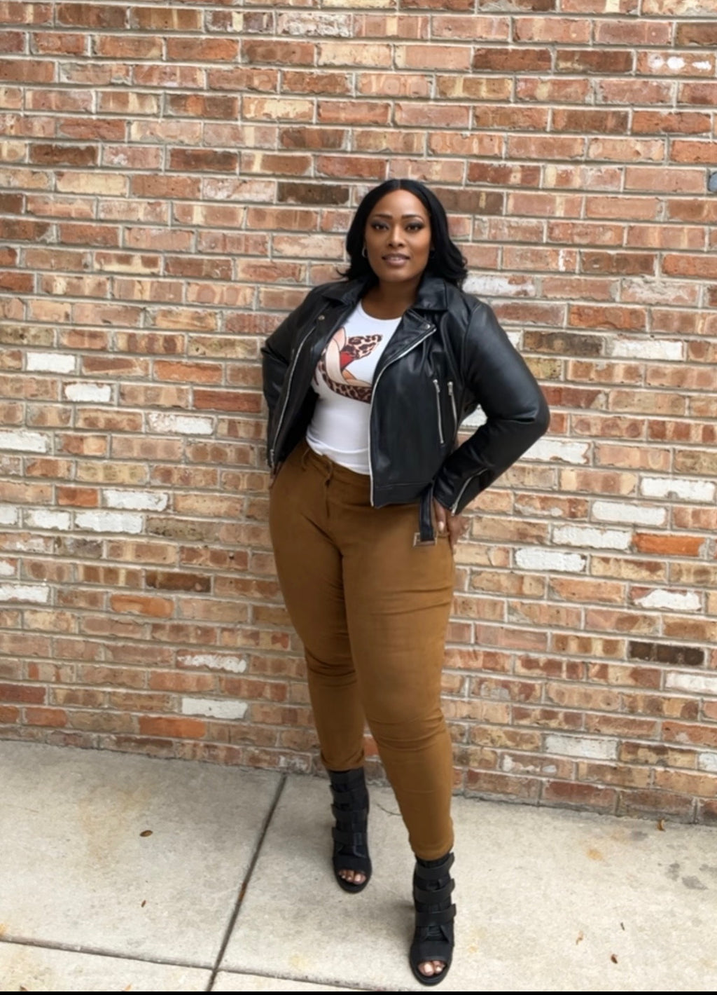 Biker Girl Plus-size Crop Jacket