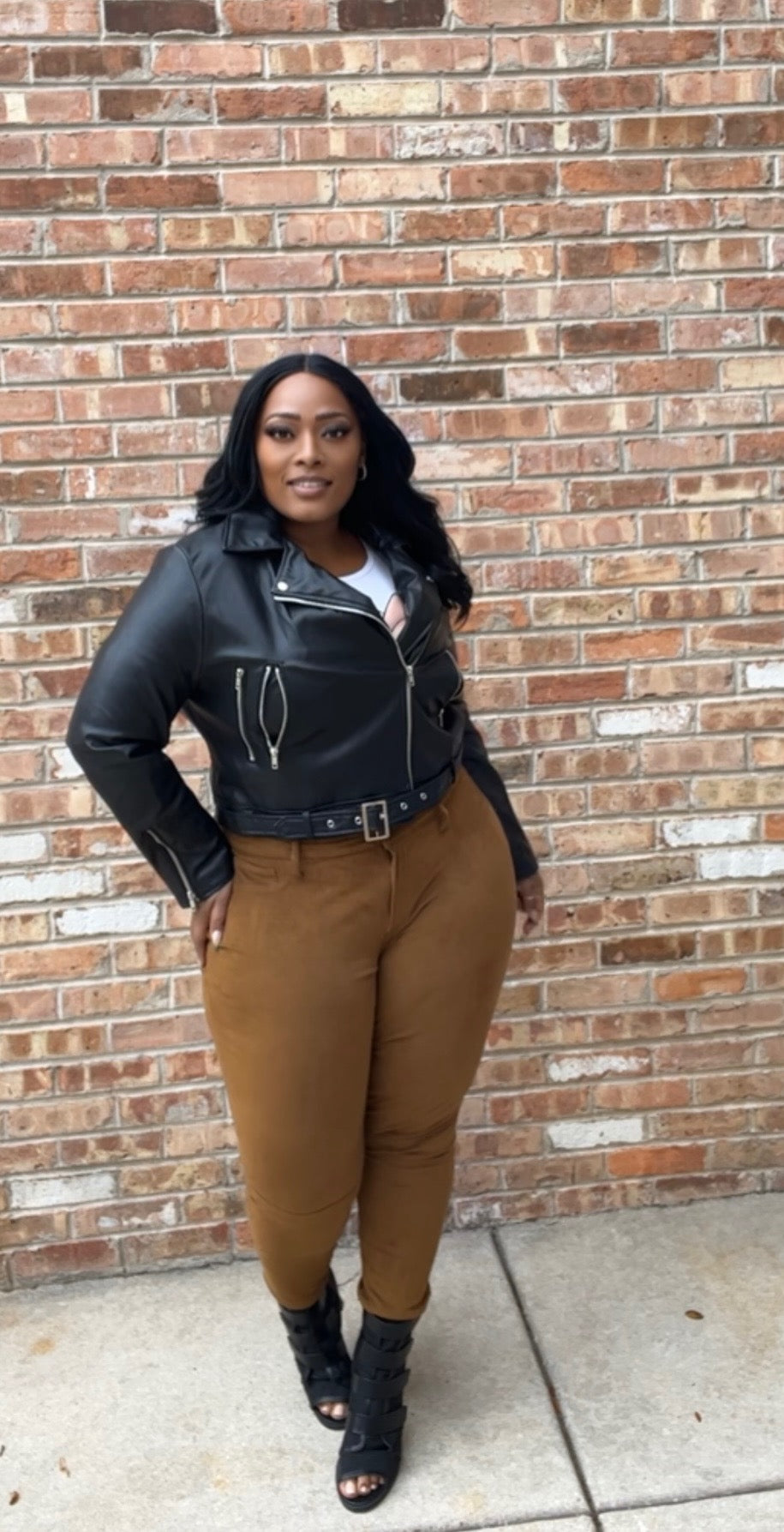 Biker Girl Plus-size Crop Jacket