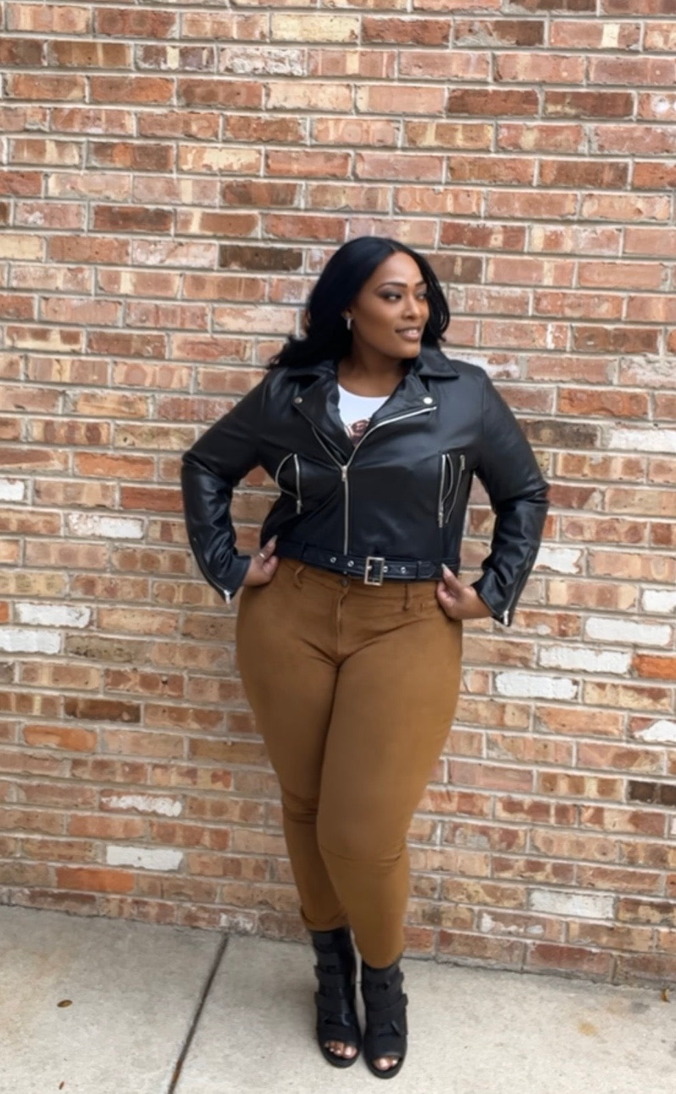 Biker Girl Plus-size Crop Jacket