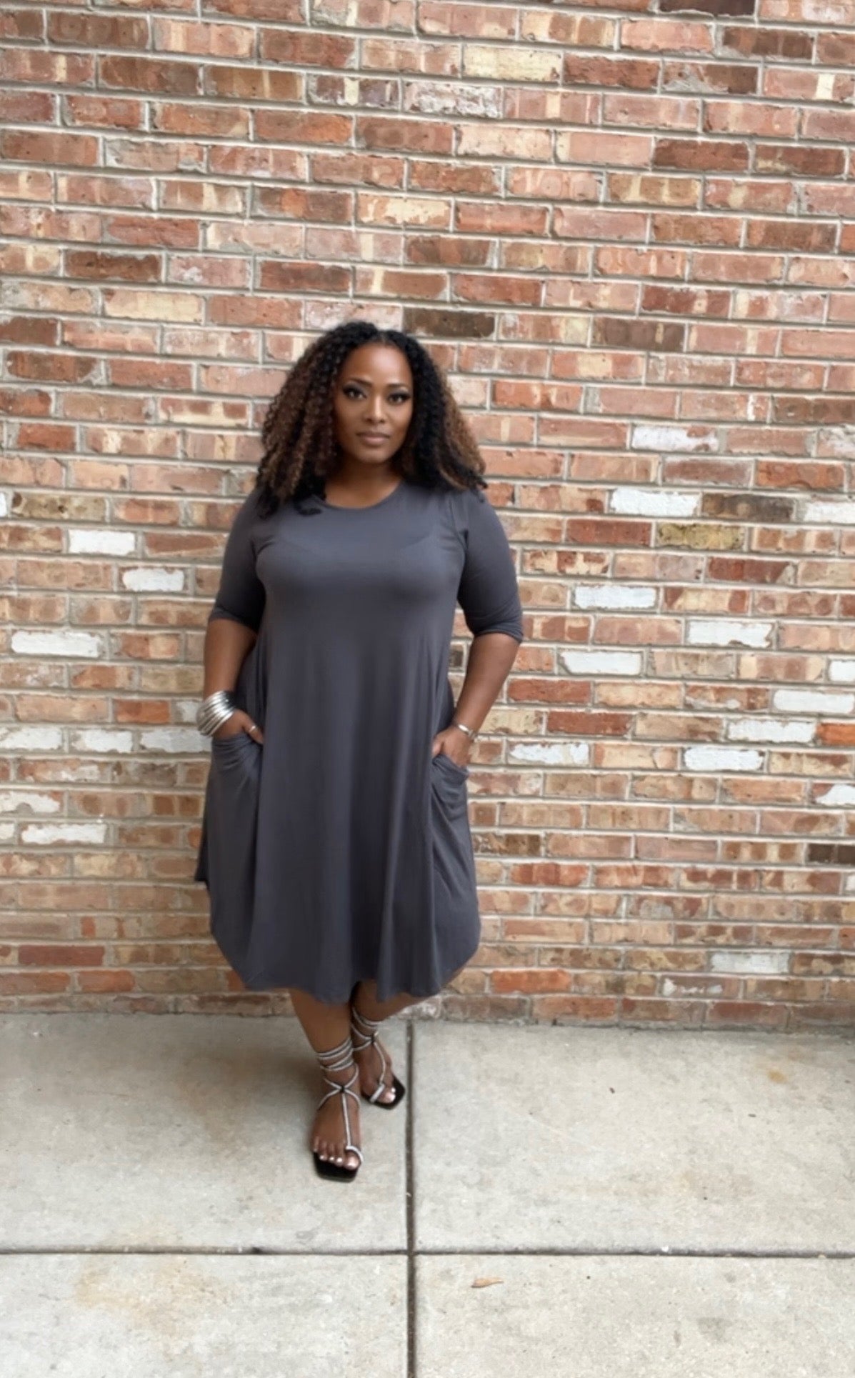 Ashley Side Pocket Plus-size dress CUPCAKES AND CURVES BOUTIQUE Ashley Side Pocket Plus-size dress CUPCAKES AND CURVES BOUTIQUE
