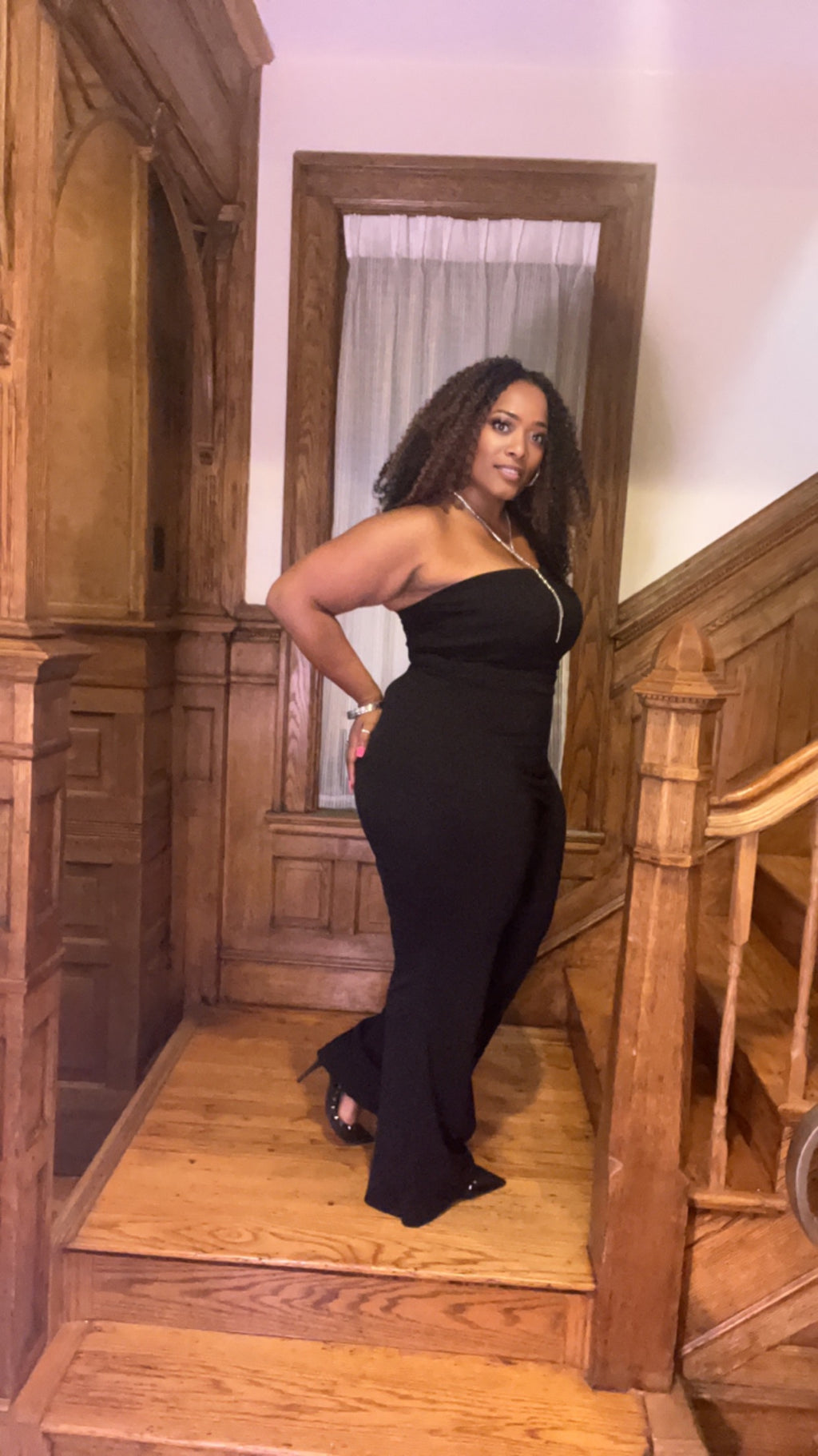 Luxury Black Plus-size Jumpsuit