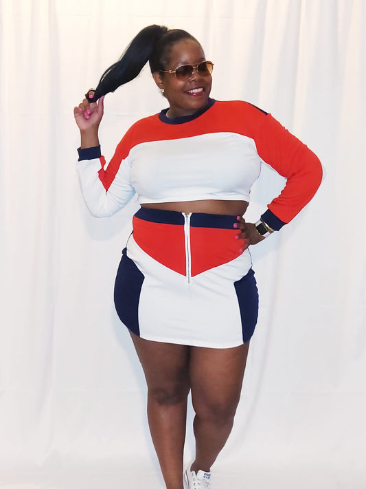 Stars and Stripes 2 Piece Skirt Set