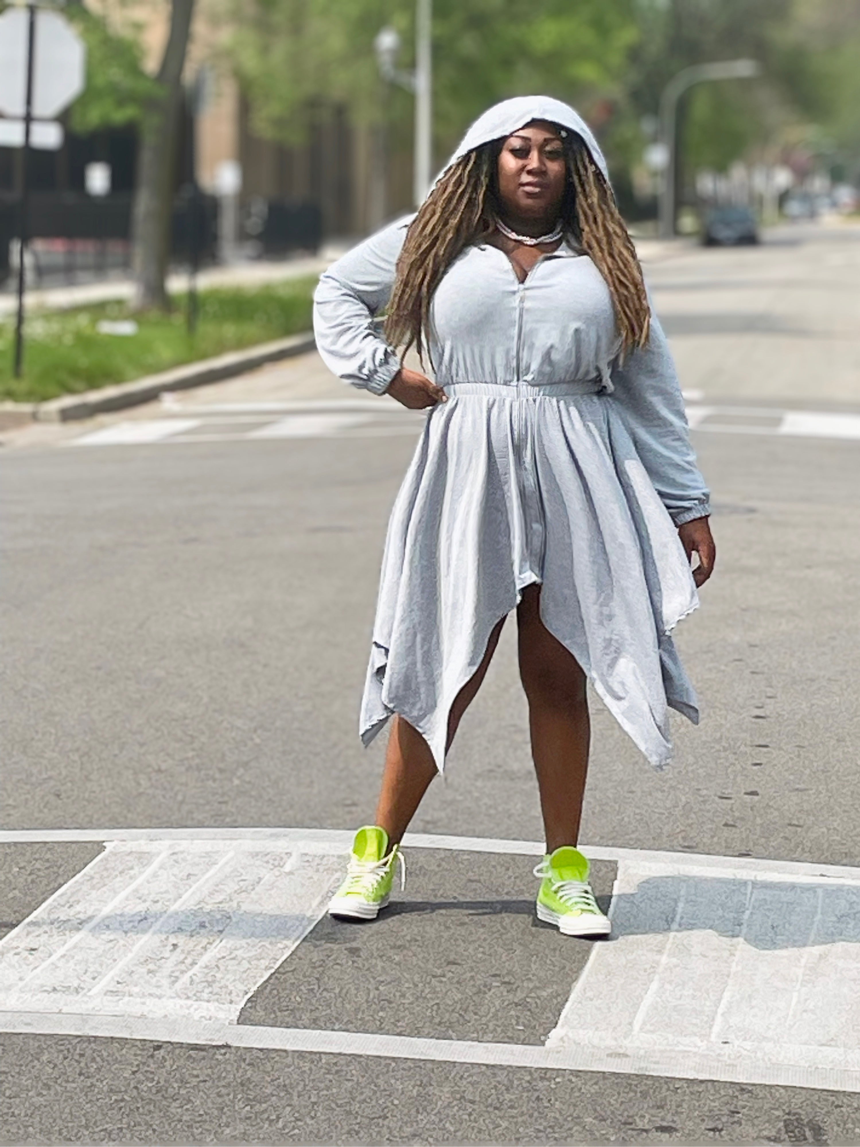 Jersey Girl Plus-size Hooded Dress