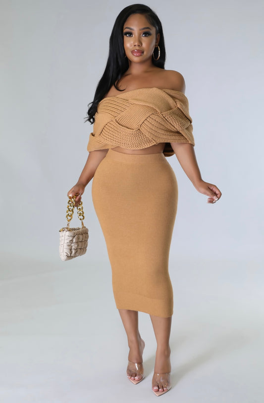 Sweater Girl Two piece Skirt Set