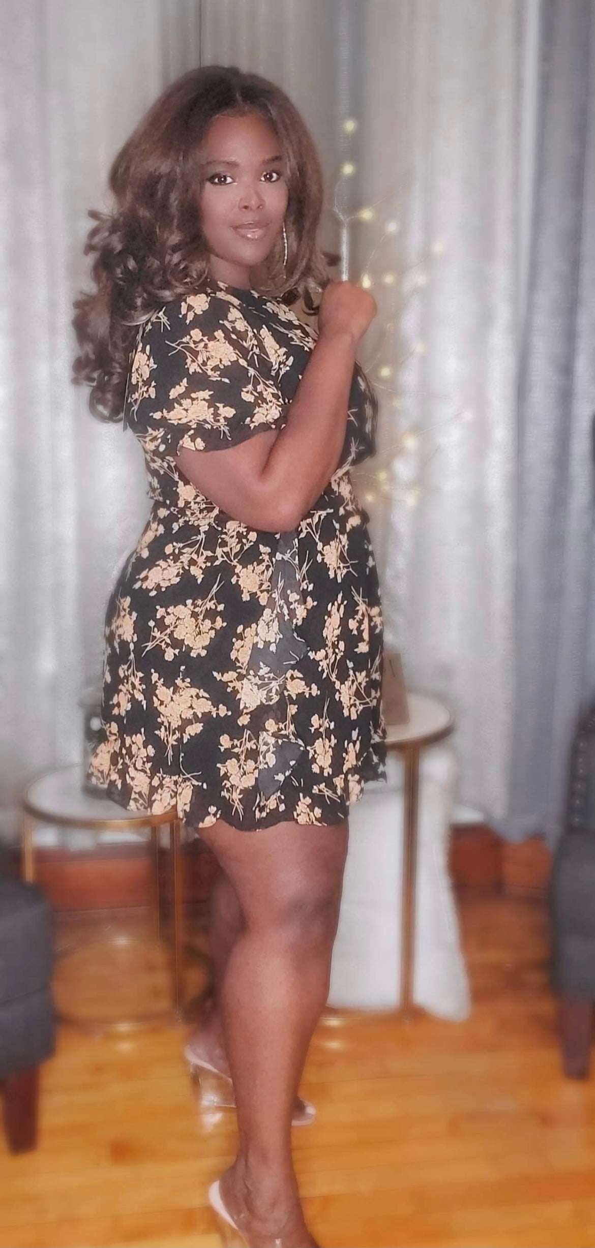 Fall For Fall Plus-Size Flounce Dress