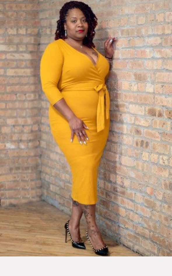 Must-A-Heard Belted Wrap Dress